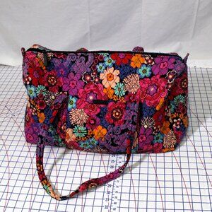 Vera Bradley Floral Fiesta Large Duffel Bag Retired Pattern